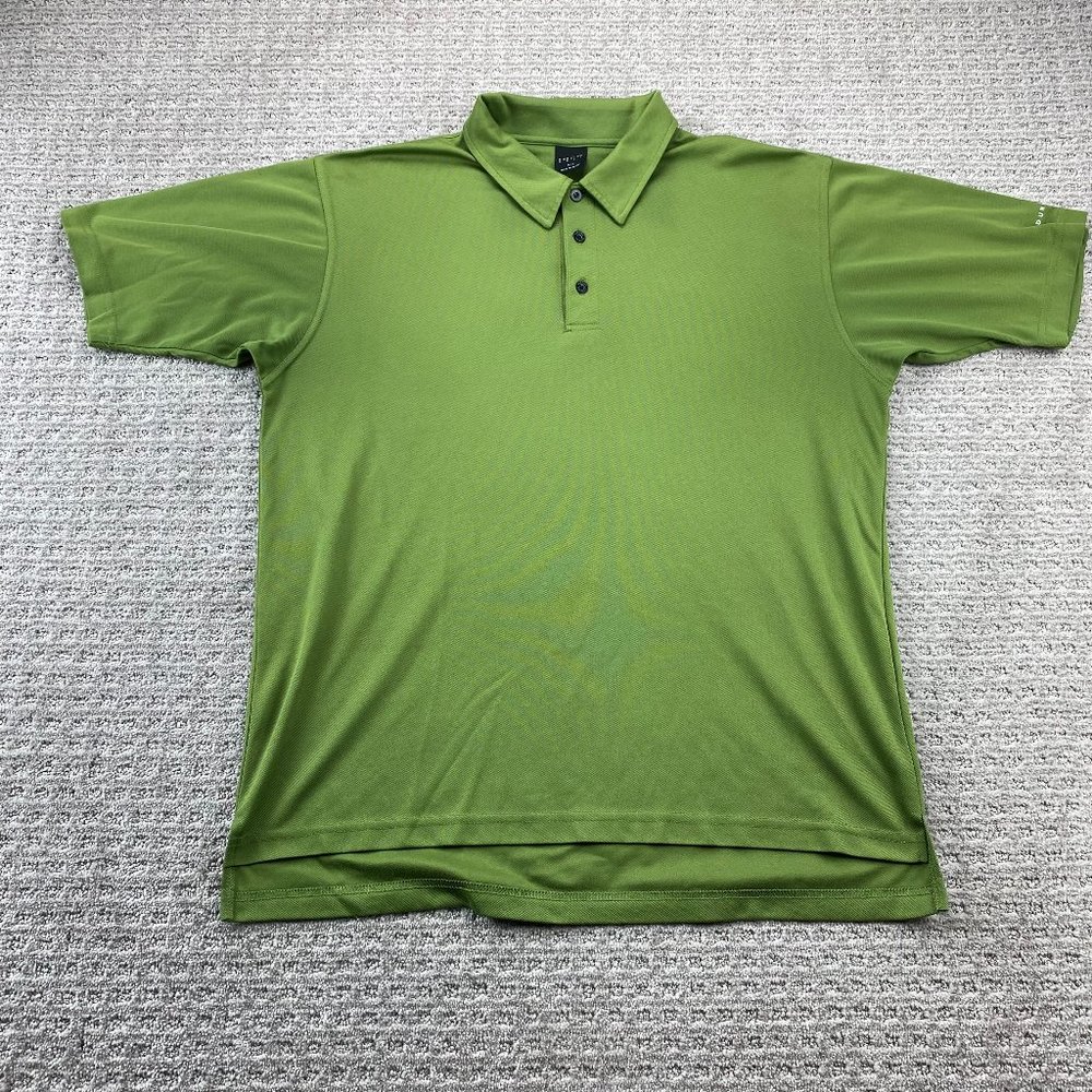 Dunning Golf Shirt Men Medium M Green Casual Polo Sports Logo Outdoor Button Up